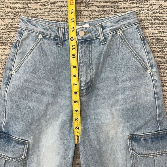NWT The Frankie Shop KAI CARGO DENIM PANTS - Worn Wash - Small - Picture 10 of 16